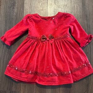 Baby Red Sparkly Christmas Dress